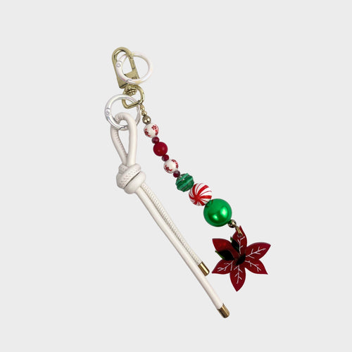 Poinsettia Bag Charm